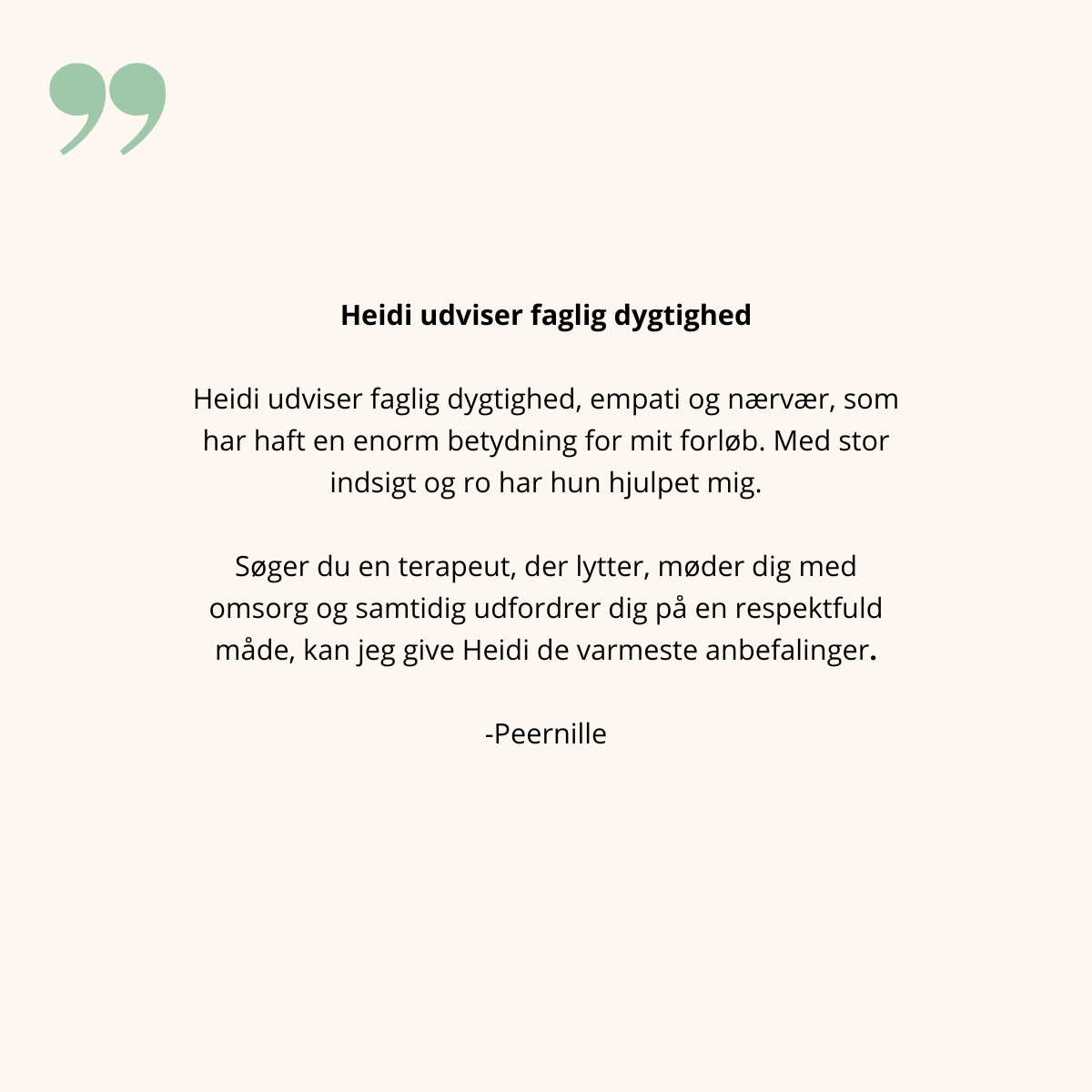 Heidi Terp psykoterapi på Amager anmeldelse
